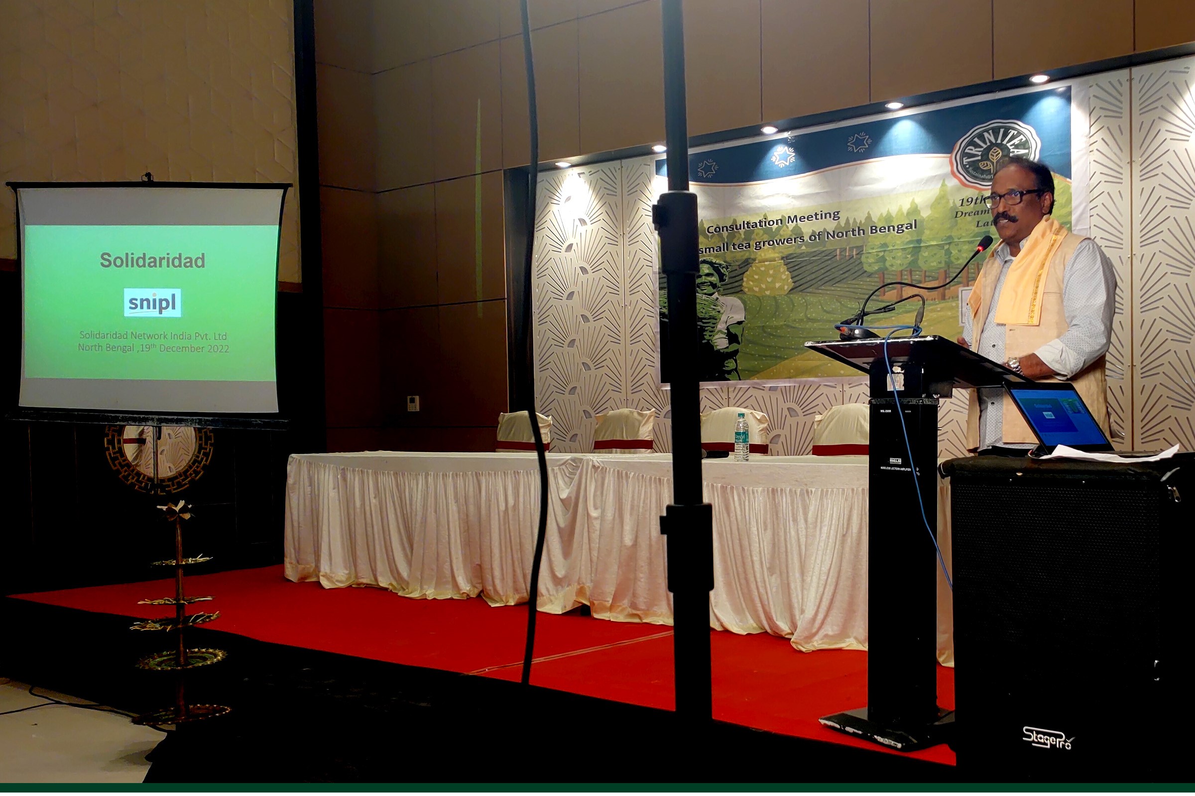 Presentation of Tracebility at consultation meeting with small tea growers at Siliguri, West Bengal India